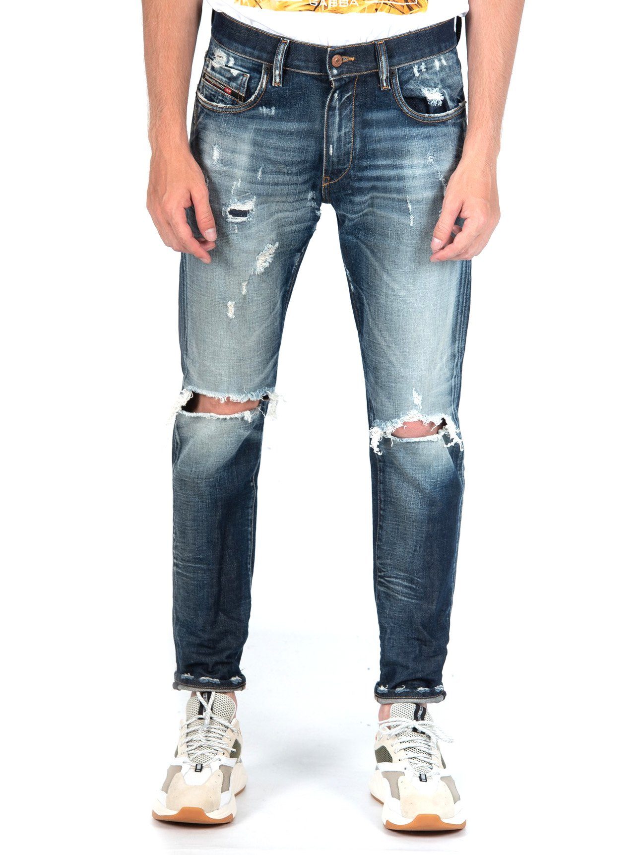 Diesel Slim-fit-Jeans L32 Destroyed Stretch - - Hose W32 D-Strukt 084AD