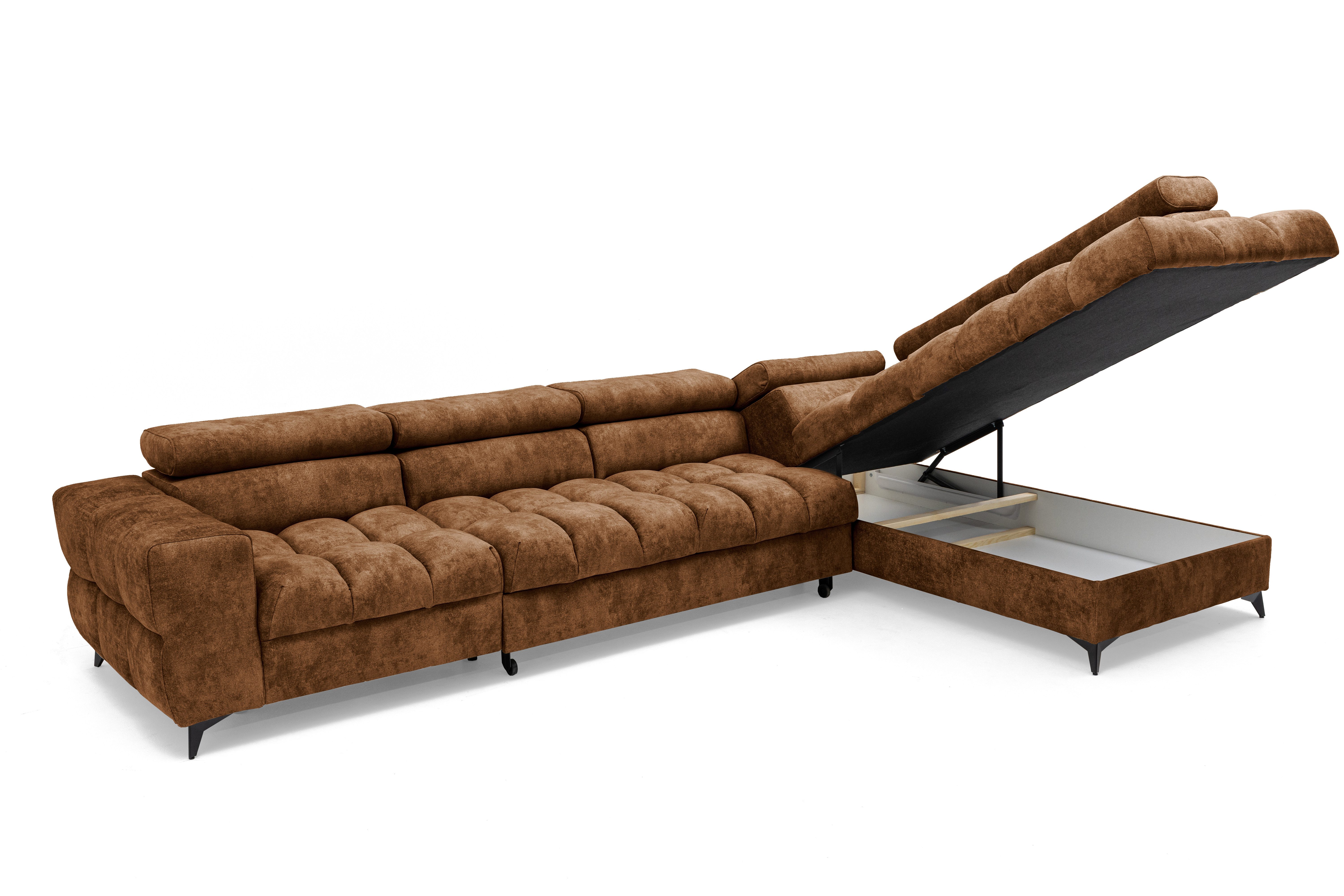 NEXT COLLECTION Ecksofa Pudding Maxi, Elegante starke Steppung, mit Bettkas günstig online kaufen