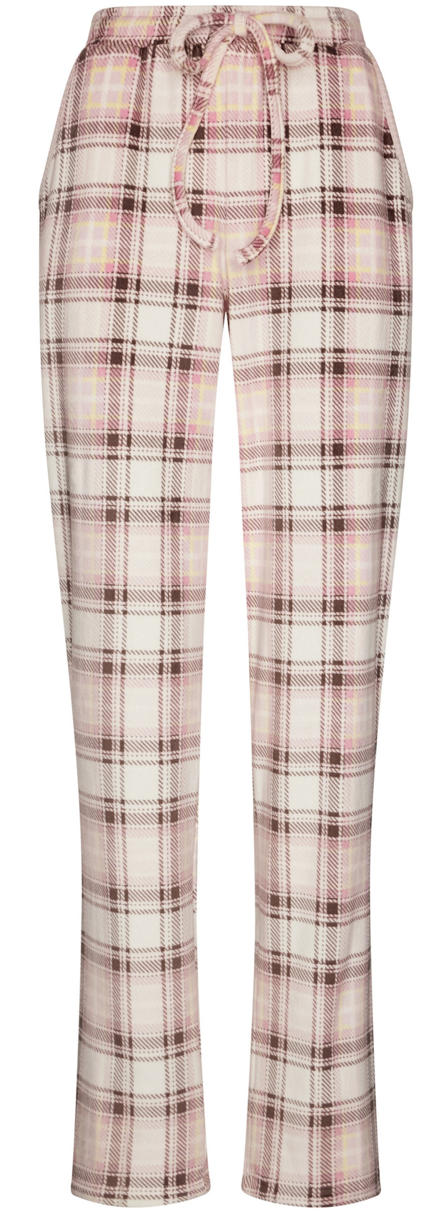 Pastunette Schlafanzug Damen Pyjama mit Flanellhose günstig online kaufen