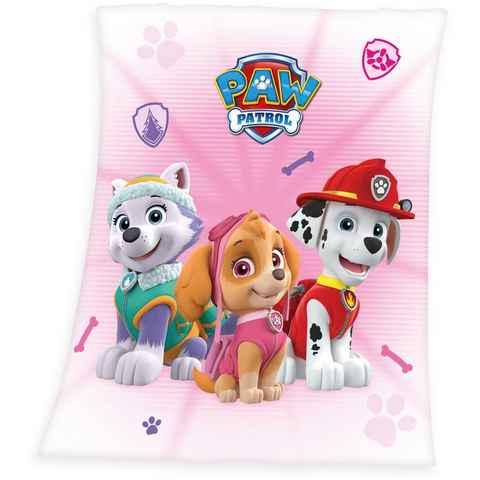 Kinderdecke Paw Patrol, PAW PATROL, mit süßen Hunden, Kuscheldecke