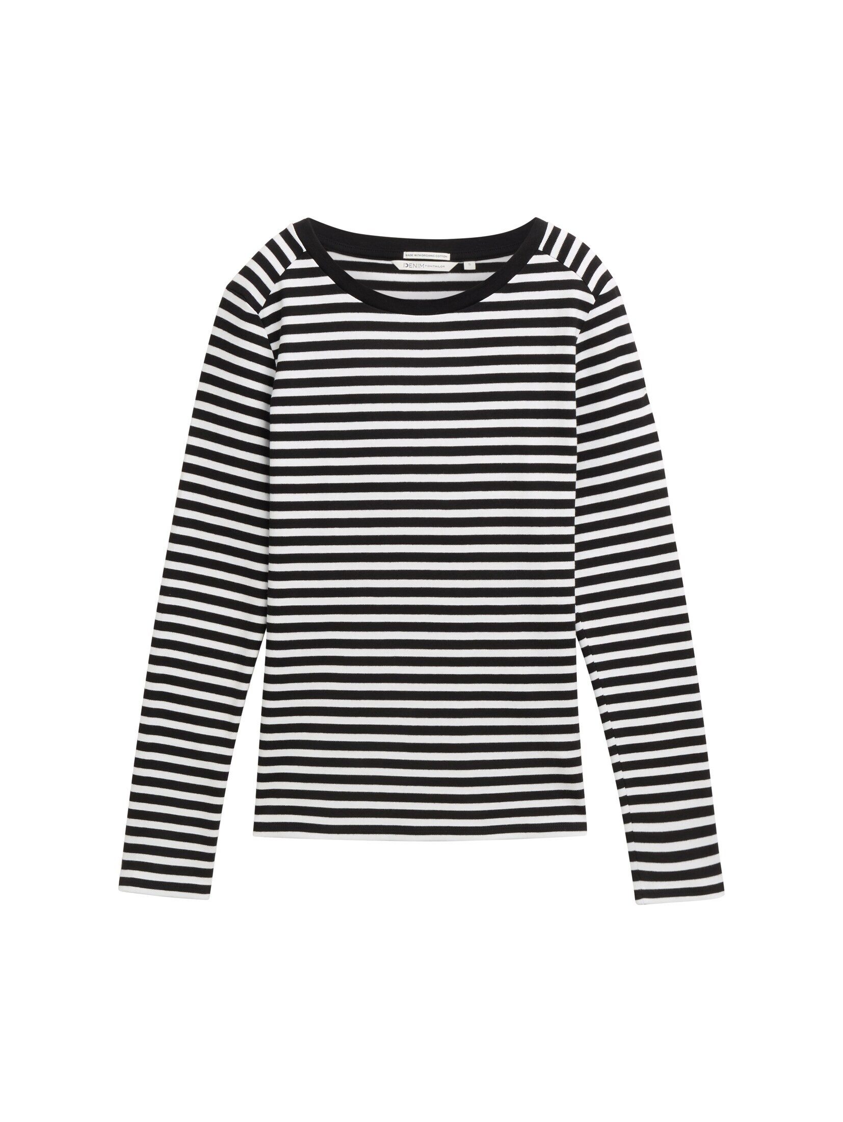TOM TAILOR Denim Langarmshirt T-Shirt Langarmshirt mit Streifenmuster günstig online kaufen