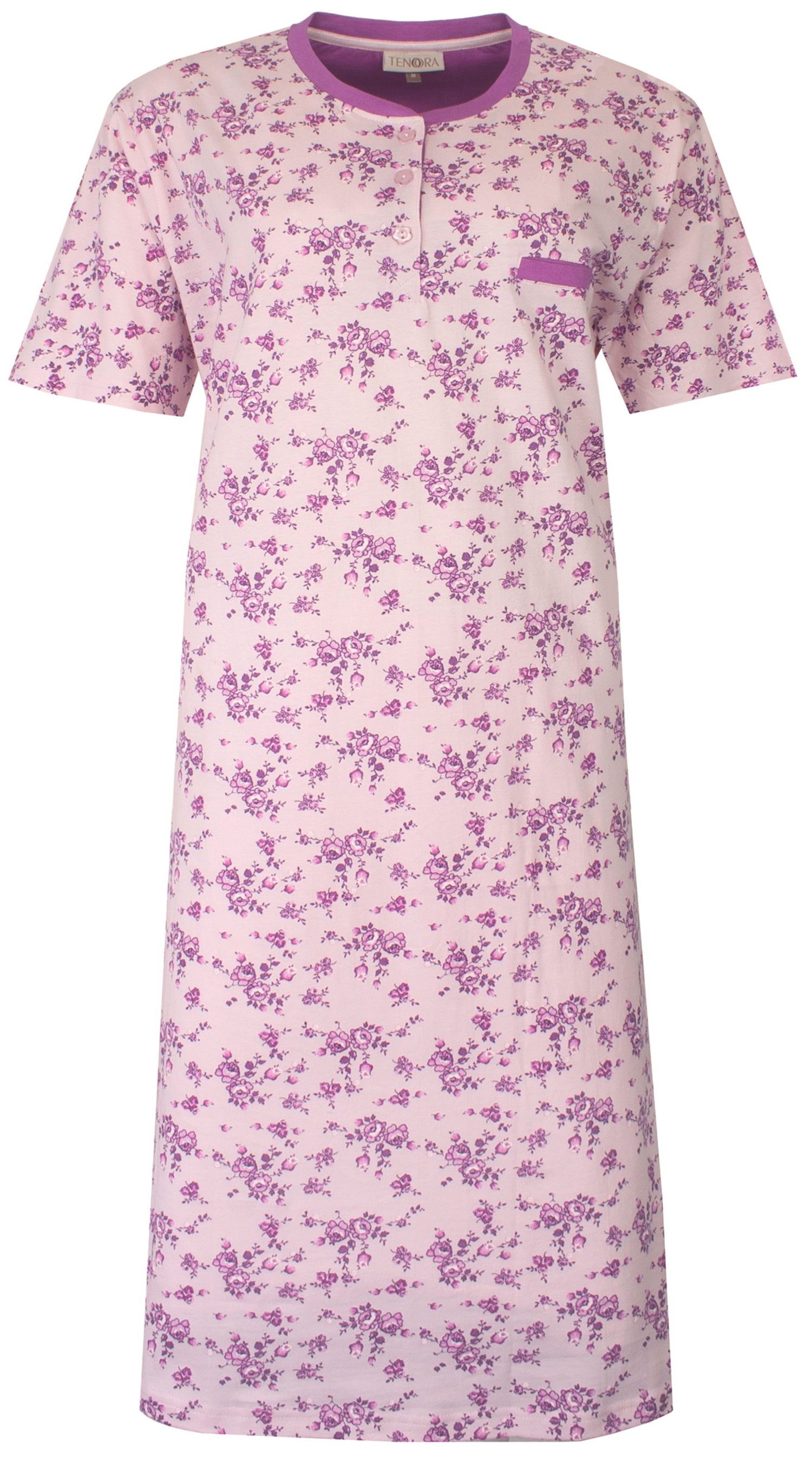 Tenora Nachthemd Damen Schlafshirt mit kurzem Arm (1-tlg) Baumwolle günstig online kaufen