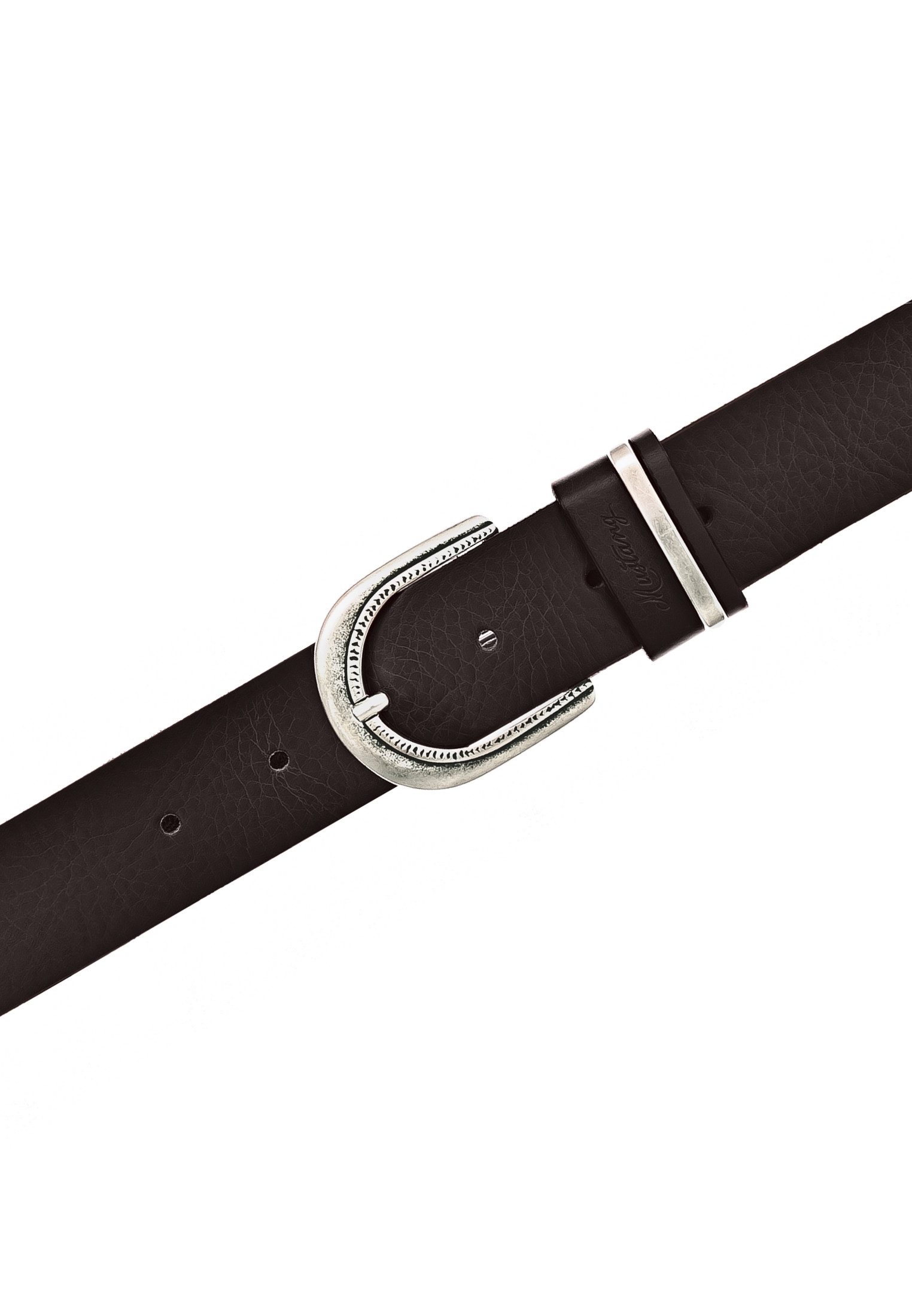 MUSTANG Ledergürtel Mit dunklen Airbrushkanten und einer ovalen Dornschließ günstig online kaufen