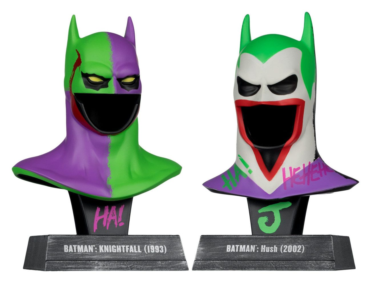 McFarlane Toys Batman DC Direct Mini-Replik 1/3 2er-Pack Batman Masken Hush & Knightf