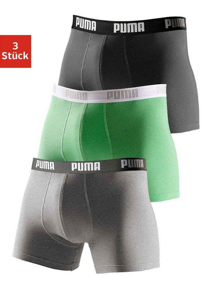 PUMA Boxer (Packung, 3-St) mit Marken-Logo im Bund | Boxer anliegend