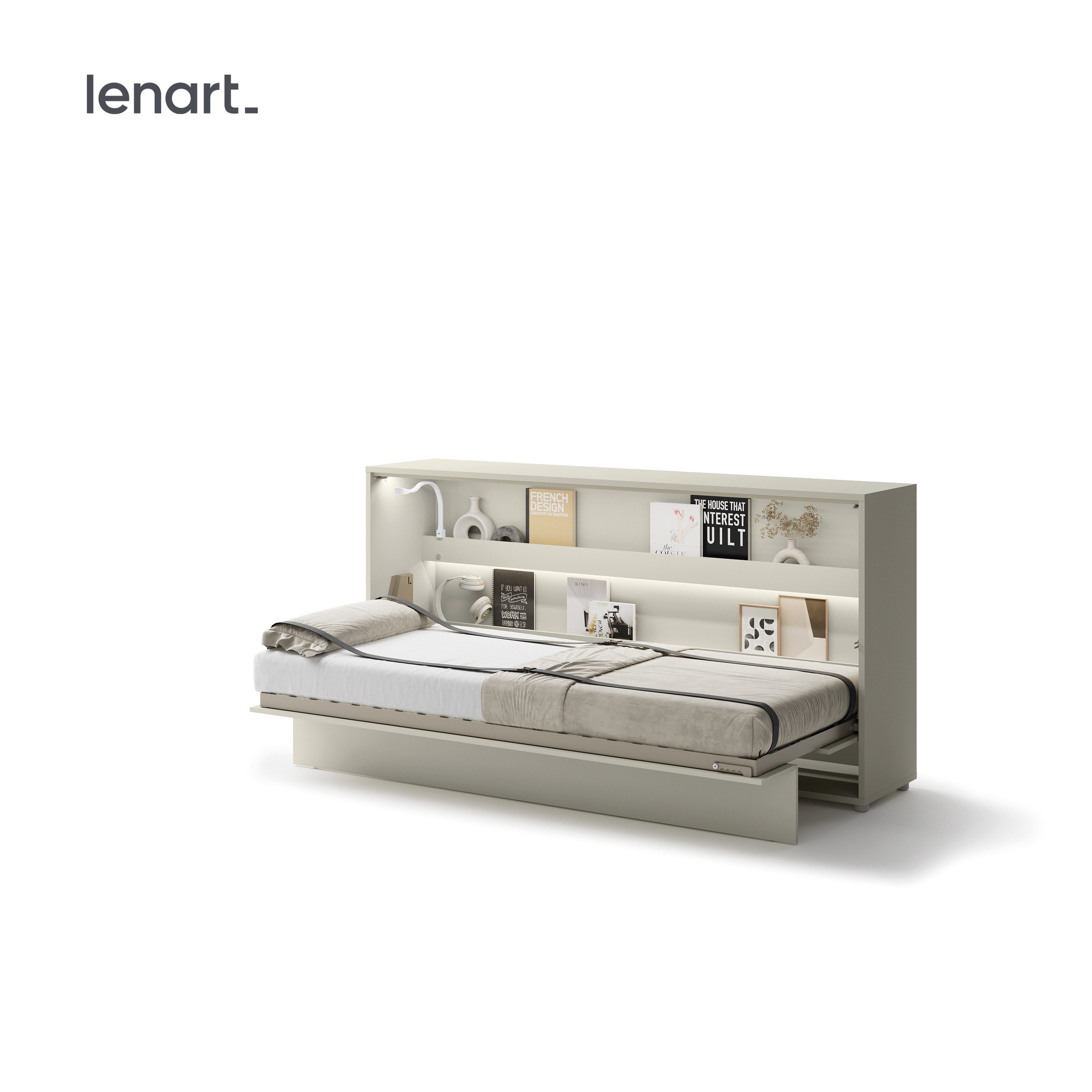 yourhouse24 Schrankbett Bed Concept BC-06 90x200 Schrankbett Horizontal Gästebett Kashmir
