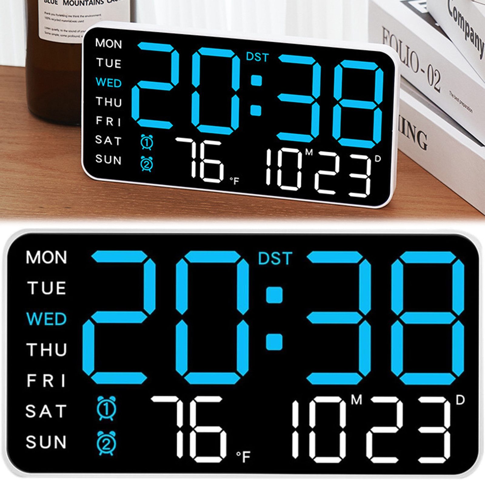 MODFU Wecker LED Digitaluhr Alarm Digitalwecker Doppeltwecker 5 Helligkeits günstig online kaufen