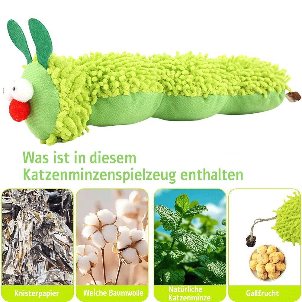 Ledander Tier-Beschäftigungsspielzeug Katzengrasspielzeug,Interaktives Katzenspielzeug, Katzenspielzeug mit Katzenminze, Interaktives Kauspielzeug für Katzen