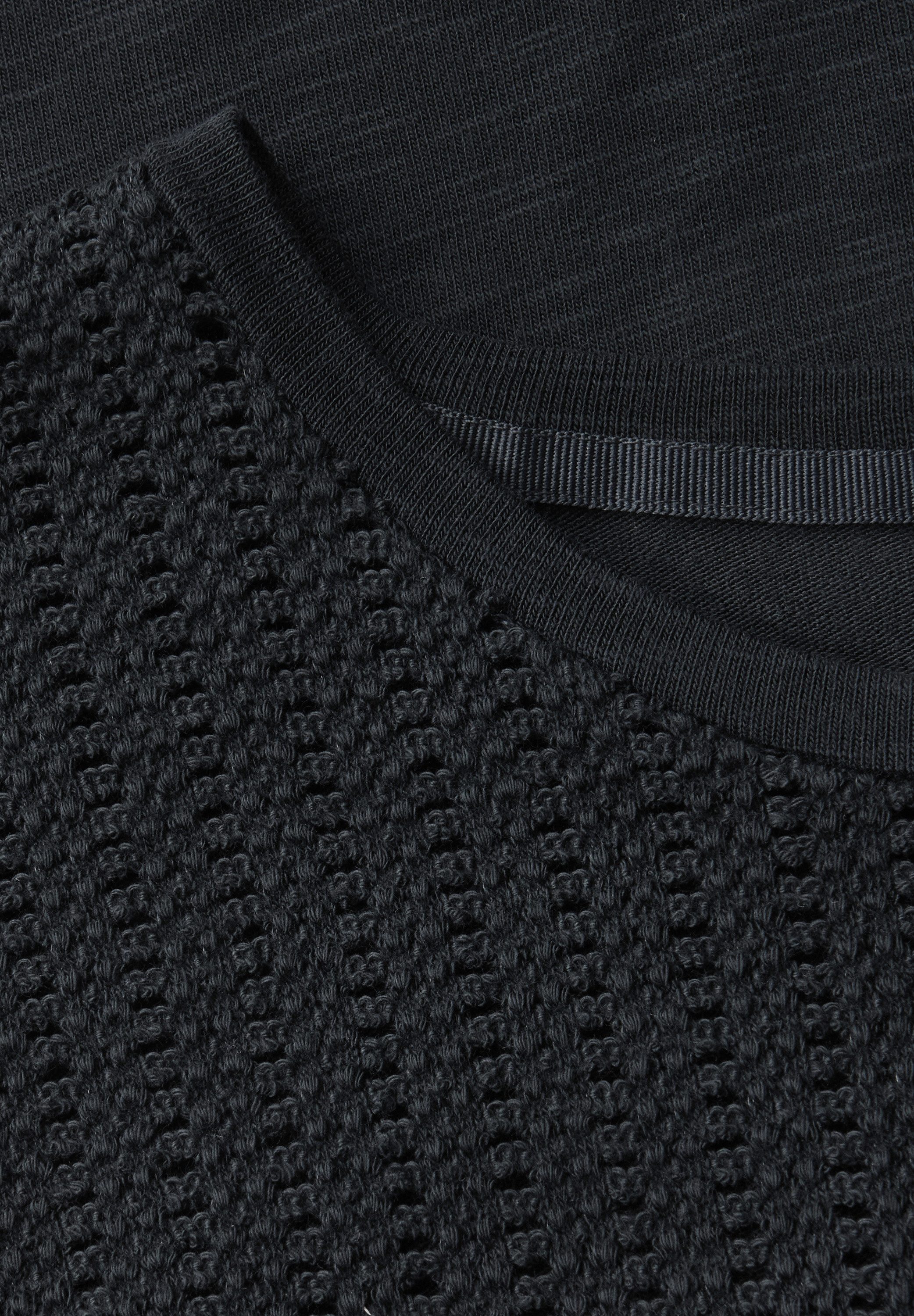 STREET ONE T-Shirt aus elastischem Materialmix