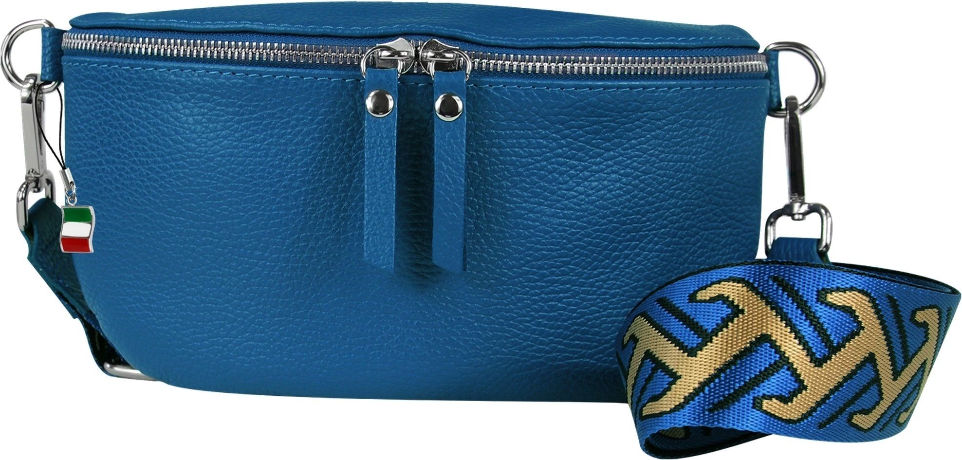 Gürteltasche Florence Echtleder Damen Gürteltasche blau