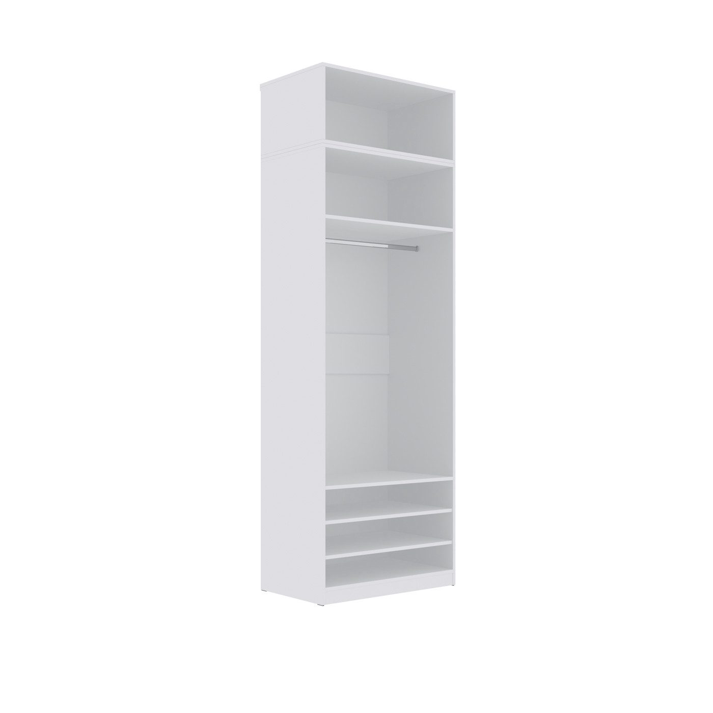Marmex Möbel Schranksystem TRES SET Z/NB Garderobenschrank Ankleidezimmer Einbauschrank (9-St) begehbarer Kleiderschrank, Schuhschrank, 310 x 246 x 51