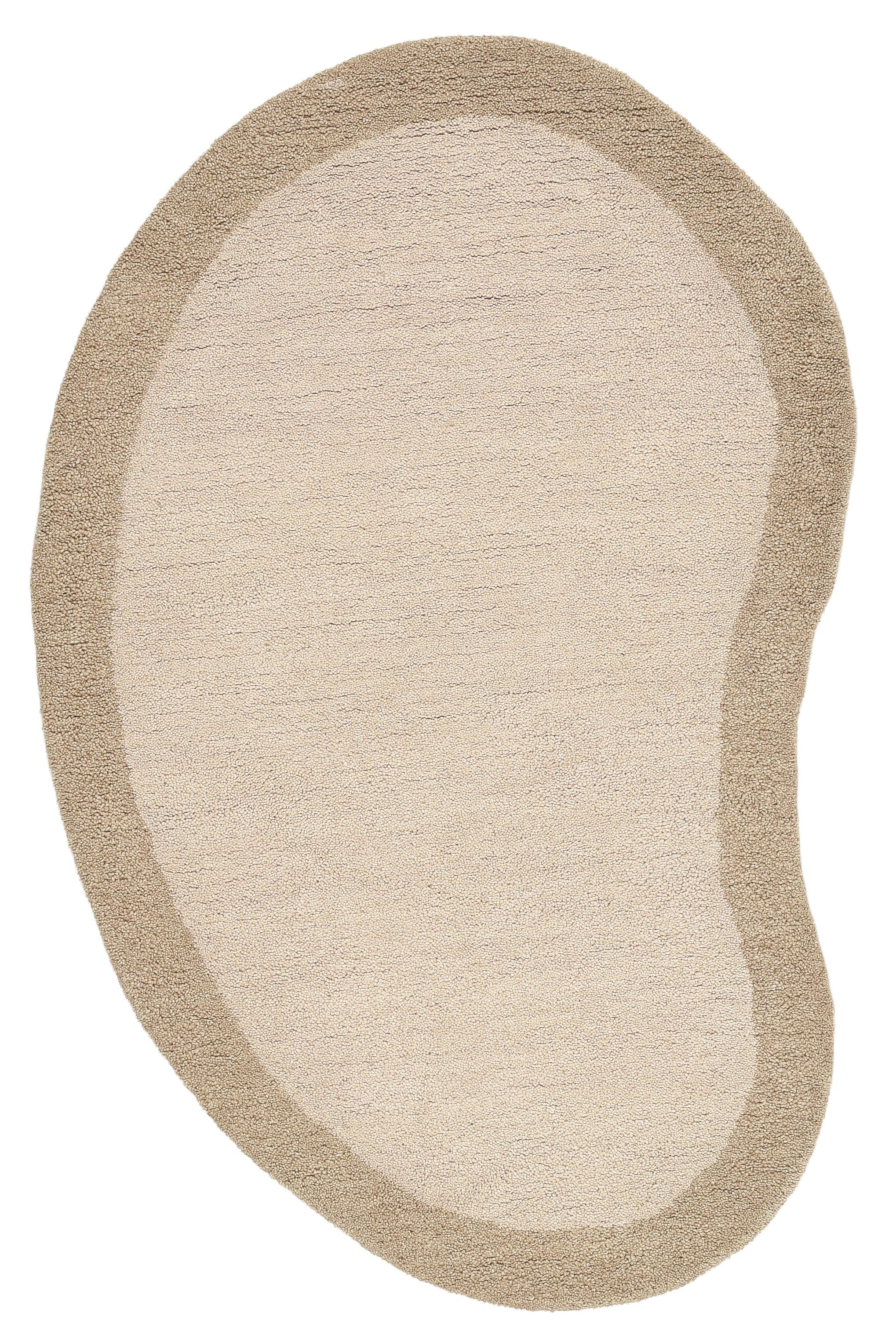 THEKO Wollteppich Gabbeh Super, Handweb, Teppich, Bordüre, reine Wolle, oval, Höhe: 9 mm, Schlafzimmer, Wohnzimmer, Esszimmer, auch als Läufer, eckig oder rund