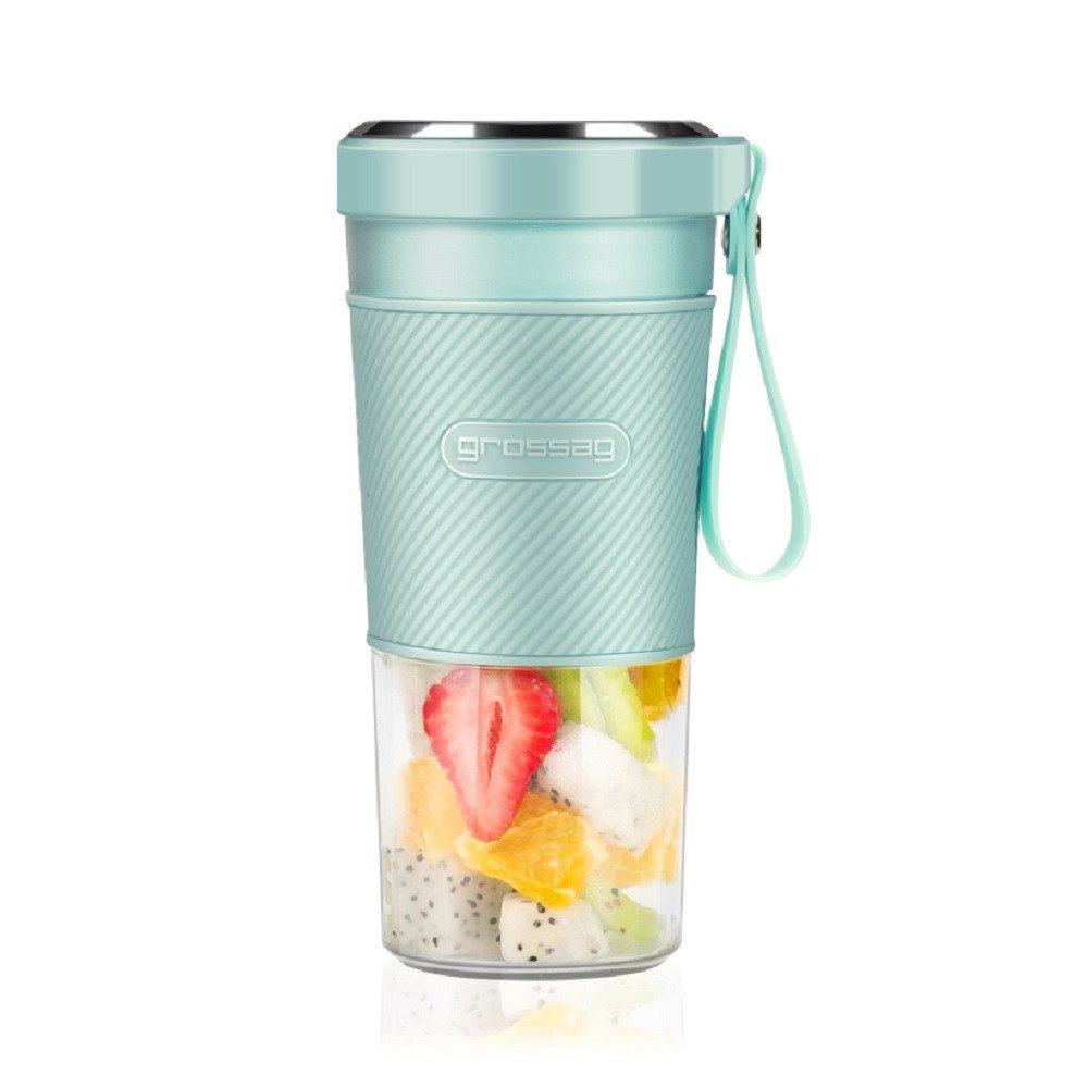 grossag Akku-Smoothie-Maker Akku Smoothie Миксер to-go, 300ml, Türkis, MX 10.05 (1379)