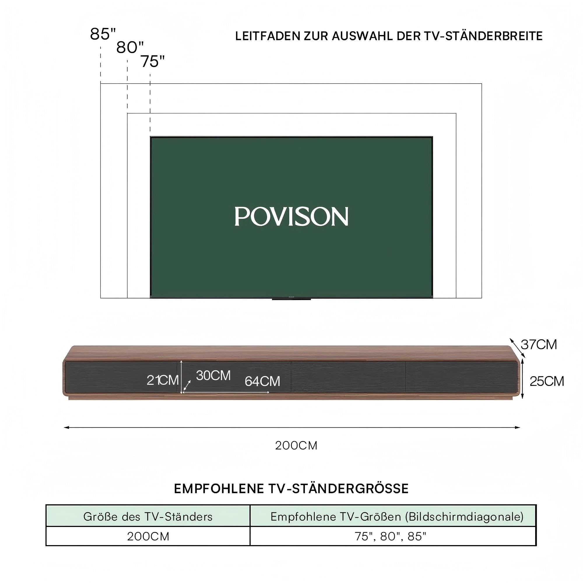 POVISON TV-Schrank Minimalistischer schwebender TV-Schrank 200 günstig online kaufen