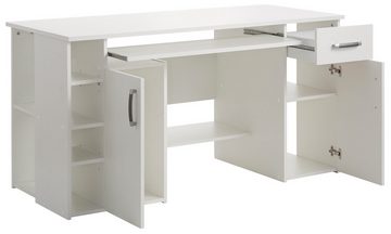 VOGL Möbelfabrik Schreibtisch Tim, mit 5 Fächern und Tastaturauszug, Made in Germany