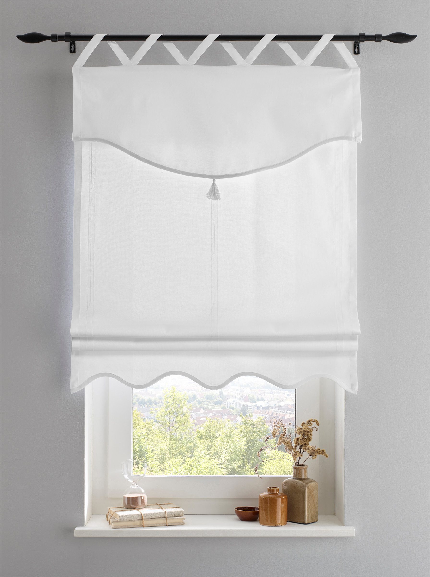 Rollo Raffrollo ., heine, blickdicht, Schlaufenaufhängung günstig online kaufen