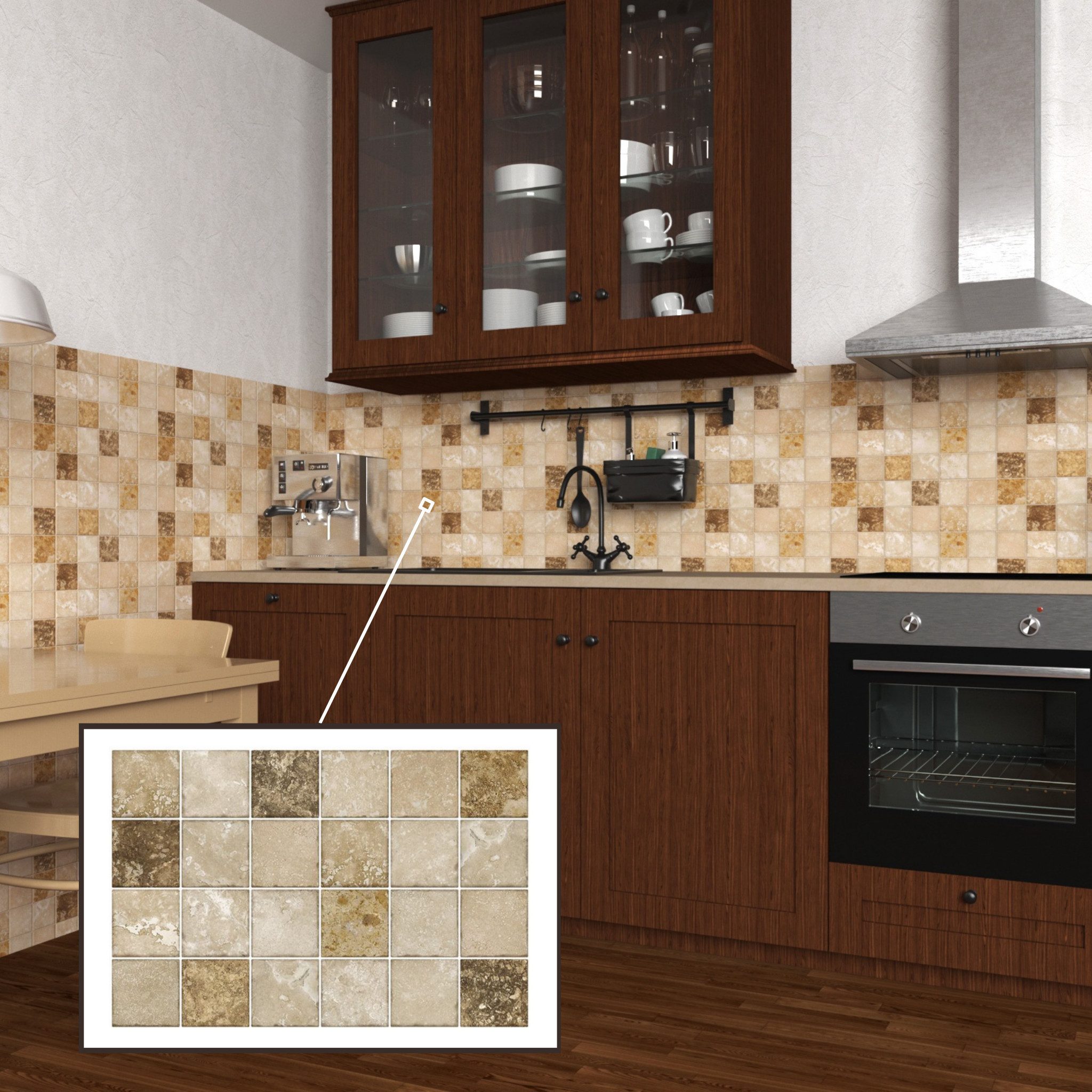 STM Company 3D Wandpaneel 3D-Wandpaneele PVC, Fliesen Optik, 1-20 Platten - 0.5-10 m², (1-tlg) Für Wohnzimmer, Küche & Bad, Einfache DIY-Montage