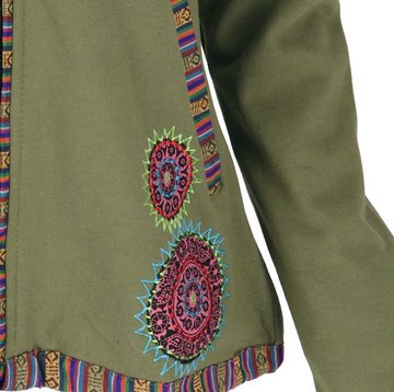 Guru-Shop Langjacke Nepal Ethno Jacke, bestickte Boho Jacke -.. alternative Bekleidung