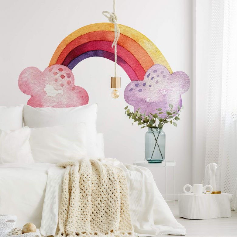 Regenbogen (1 Wall-Art Bunter Wolken Wandtattoo St)