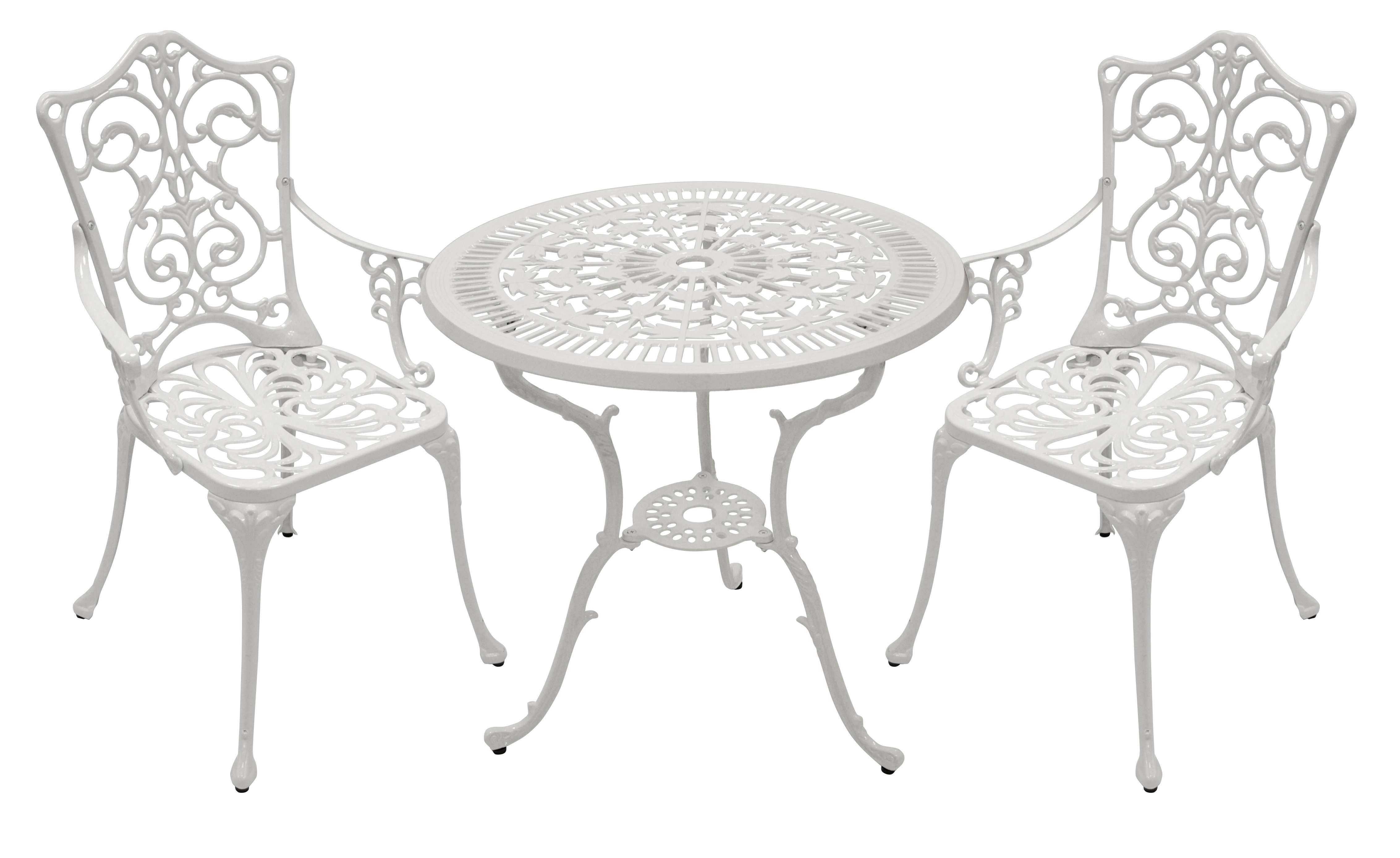 DEGAMO Garten-Essgruppe Jugendstil, (3-tlg), (2x Sessel, günstig online kaufen