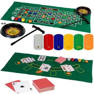 GAMES PLANET Spieltisch Multigame Spieletisch Mega 15 in 1, (Set), inkl. komplettem Zubehör, Spieltisch in 3 Dekorvarianten