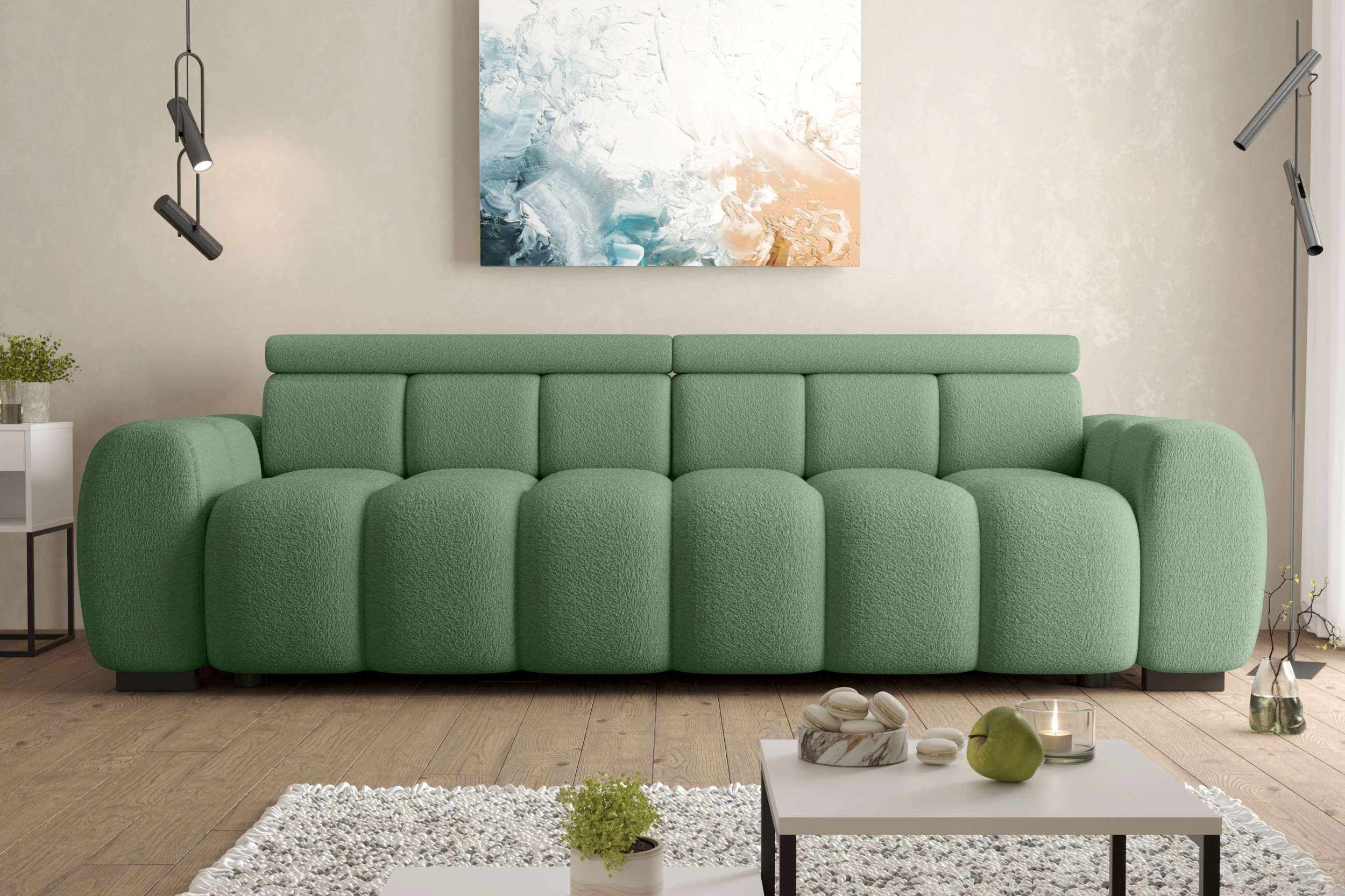 99rooms Big-Sofa Alessio, Sofa, Big-Sofa, mit elektrischer Sitztiefenverstellung, Bezug: Boucle ABRIAMO