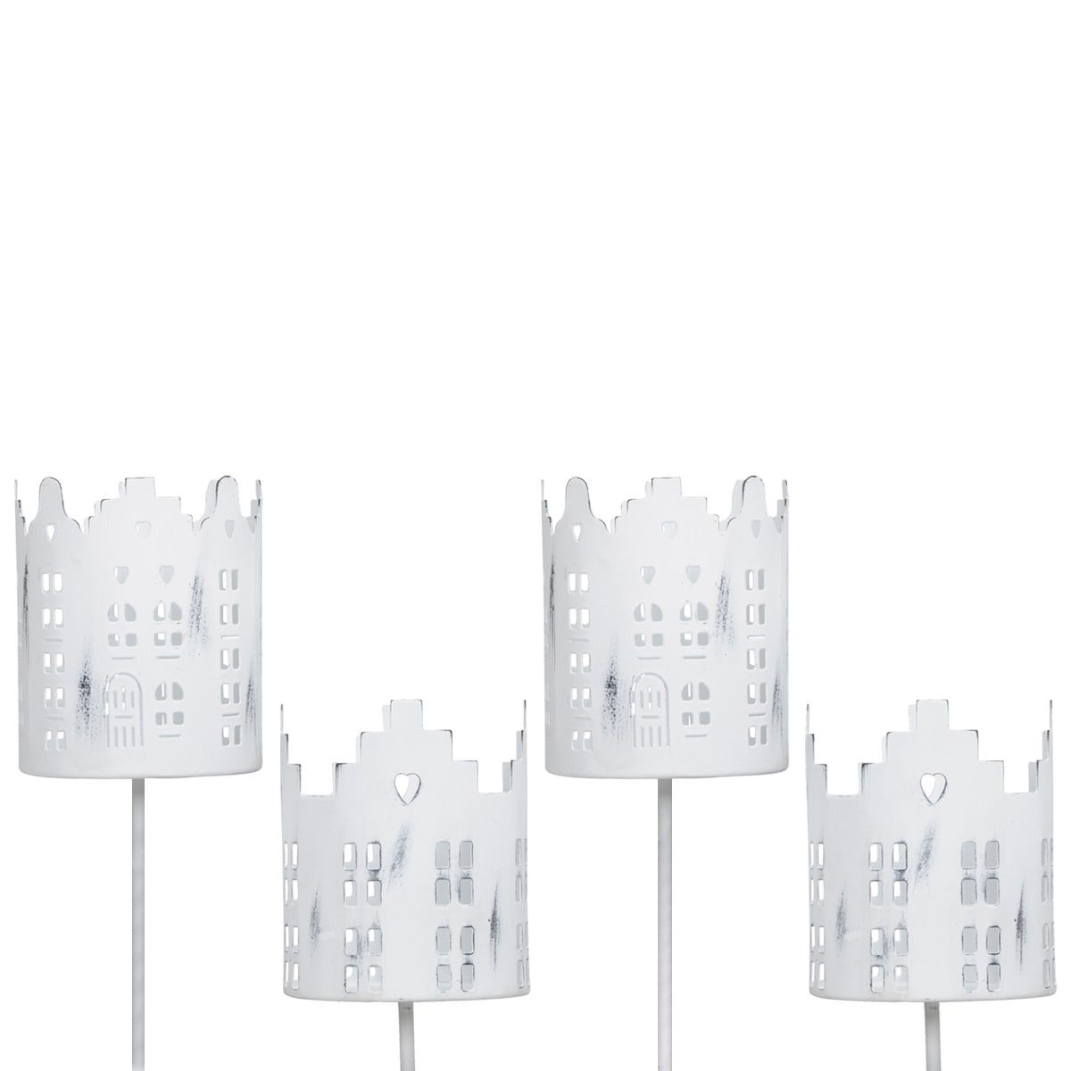 matches21 HOME & HOBBY Kerzenhalter Kerzenhalter 4er Set Metall Kerzen-Stec günstig online kaufen