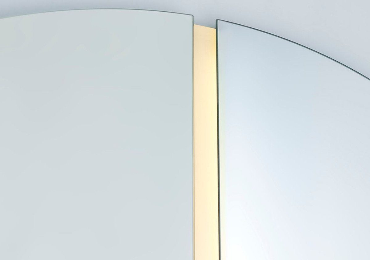 Boutique Spiegel - mit Restaurant cm Padrino Casa Wohnzimmer 200 Streifen LED 3,5 Wandspiegel 200 Hotel Runder - Luxus Wandspiegel Spiegel x x H.