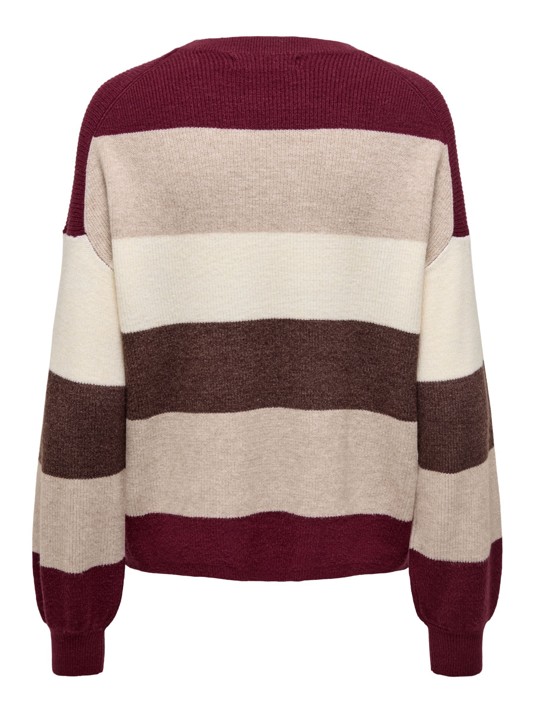 ONLY Longpullover Gerippt Strickpullover mit Tiefen günstig online kaufen