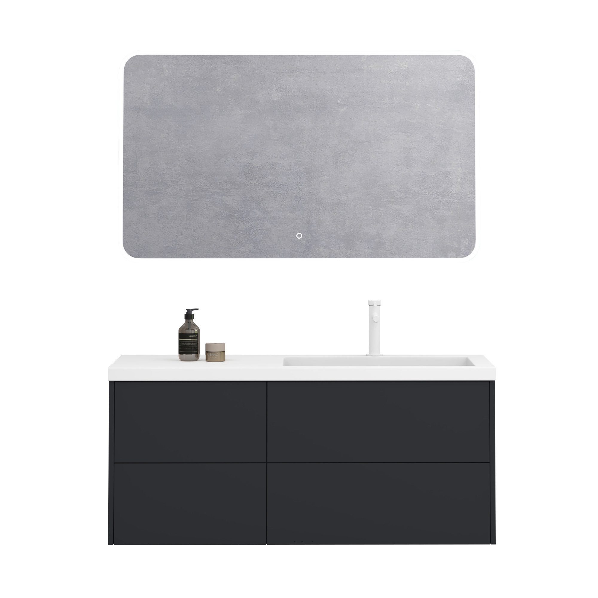 doporro Badmöbel-Set Waschtisch mit Unterschrank aus Holz mit Soft-Close MD günstig online kaufen