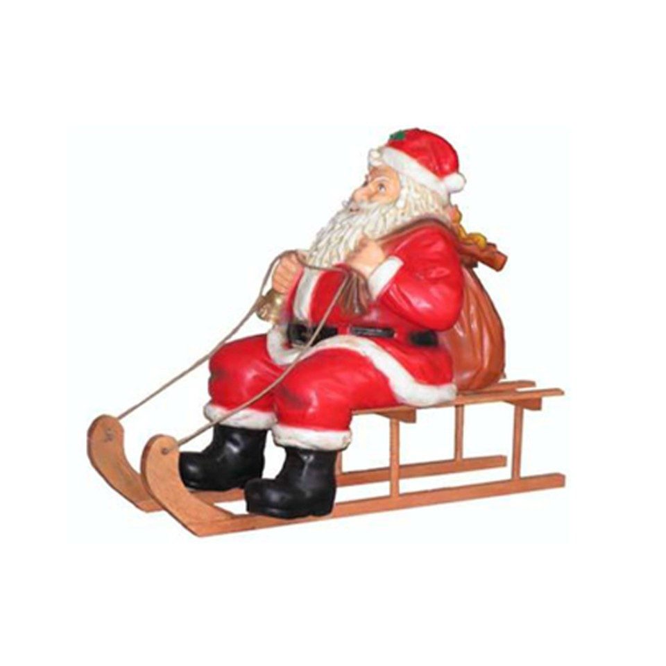 Xlmoebel Weihnachtsfigur Nikolaus Weihnachtsmann Deko Schlitten Figur Statue für Zuhause, Made in Europa