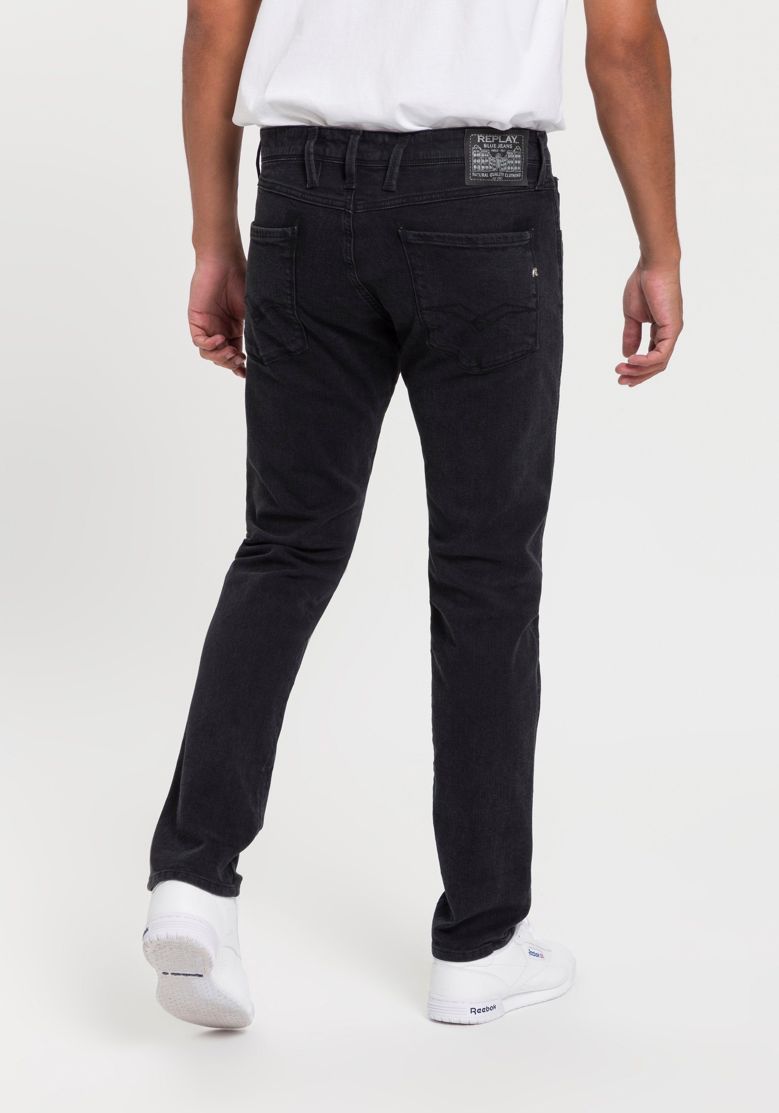 black-wash ANBASS Slim-fit-Jeans Replay