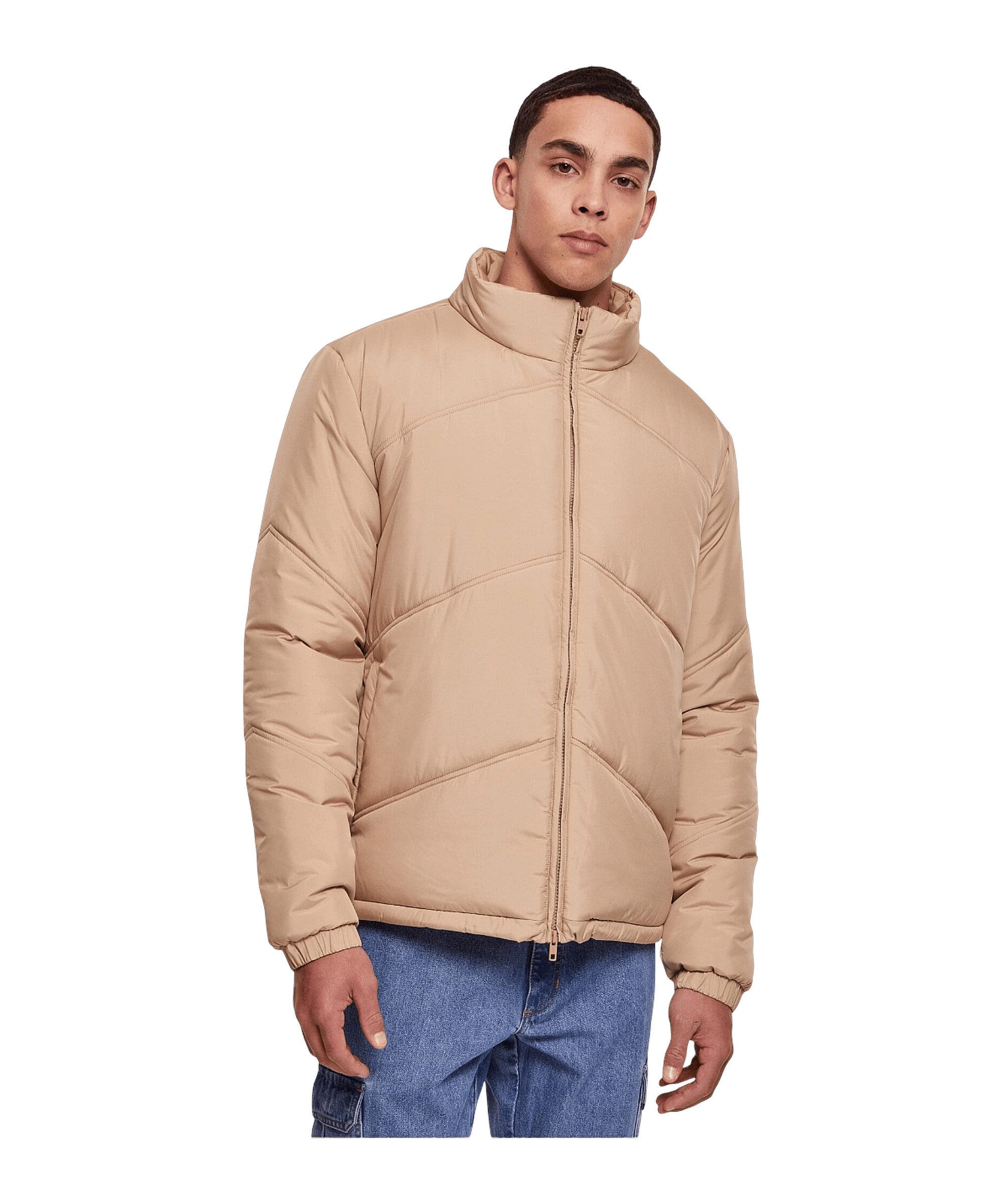 URBAN CLASSICS Sweatjacke Urban Classic Arrowt Winterjacke Beige Unisex Polyester