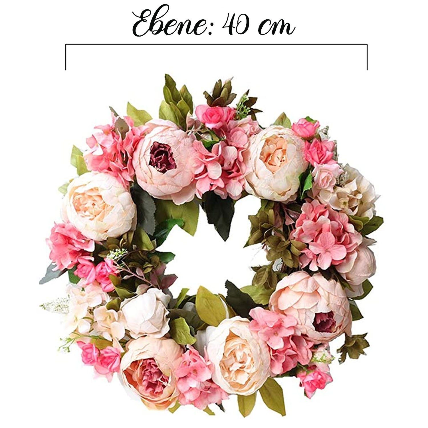 Kunstkranz Künstliche Türkranz Deko Kranz Dekorative Blumenkranz, zggzerg, günstig online kaufen