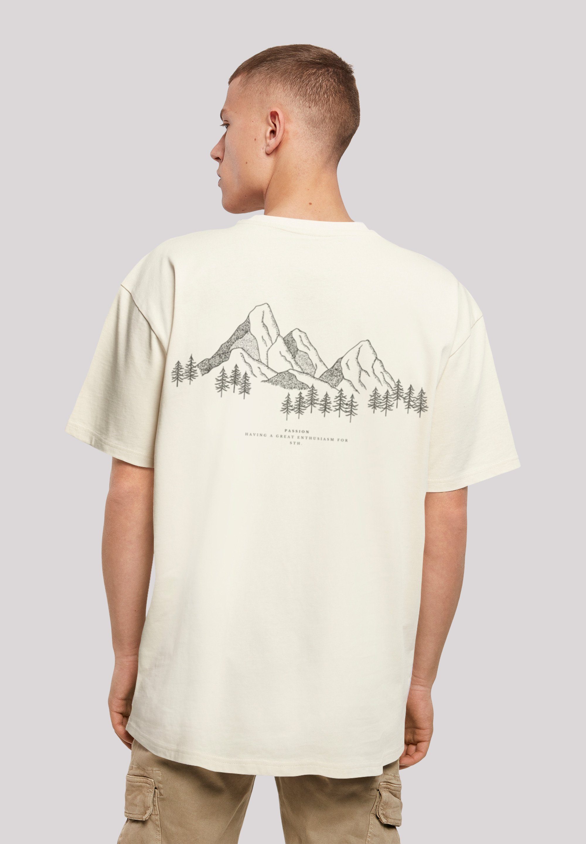 Schnee F4NT4STIC T-Shirt Berge Ski Winter Mountain Print Urlaub sand