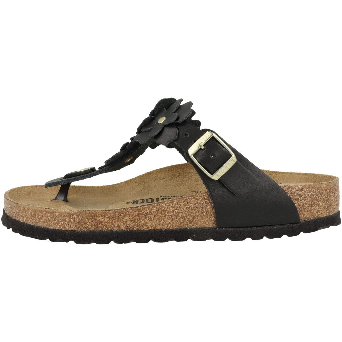Birkenstock Gizeh Flowers Naturleder normal Damen Zehentrenner Sandalen, Sandaletten, Sommerschuhe, Badeschuhe, Zehentrenner