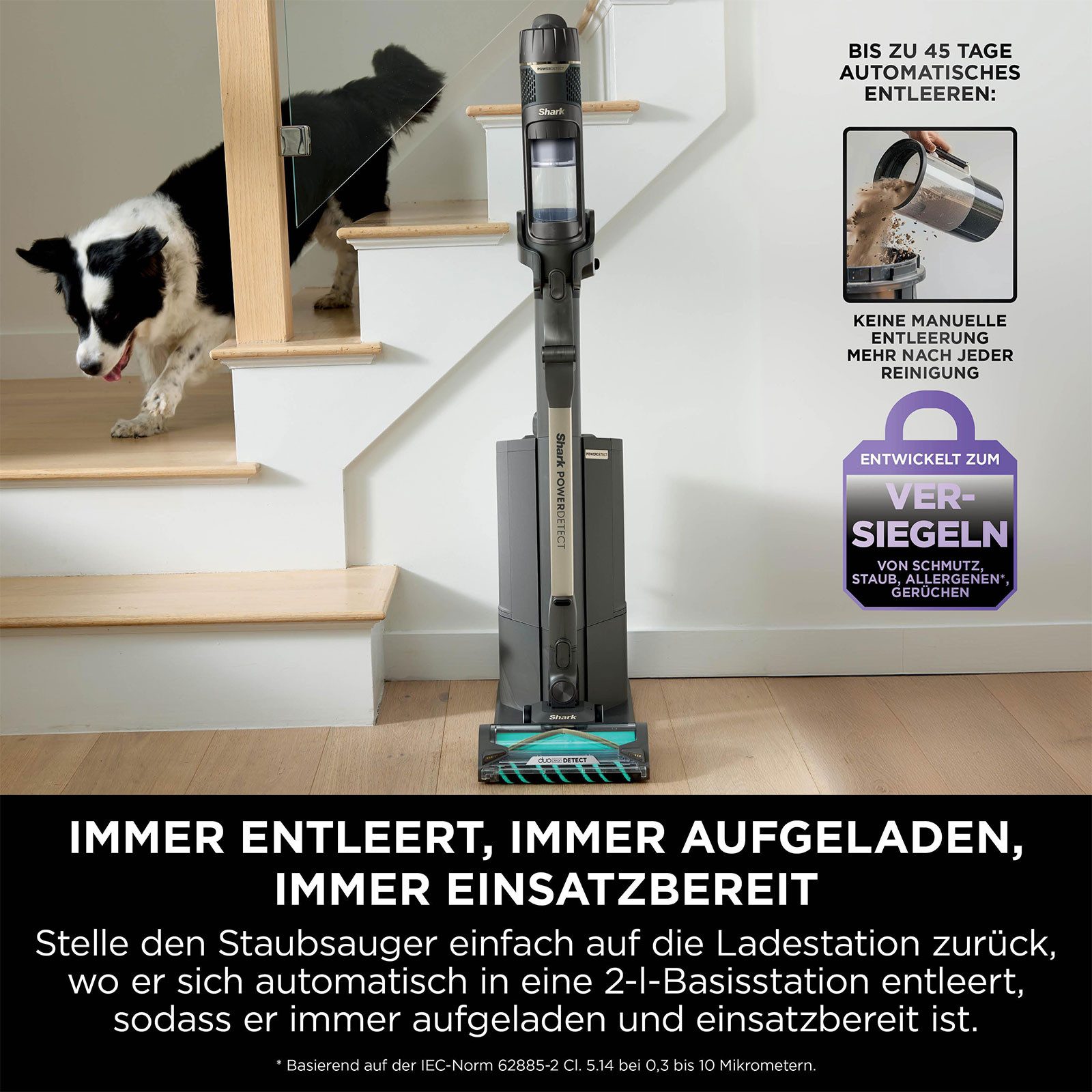 Shark Akku-Hand-und Stielstaubsauger IP3256EUT Detect Pro Max, Akku, Detect Pro Max, Hochleistung