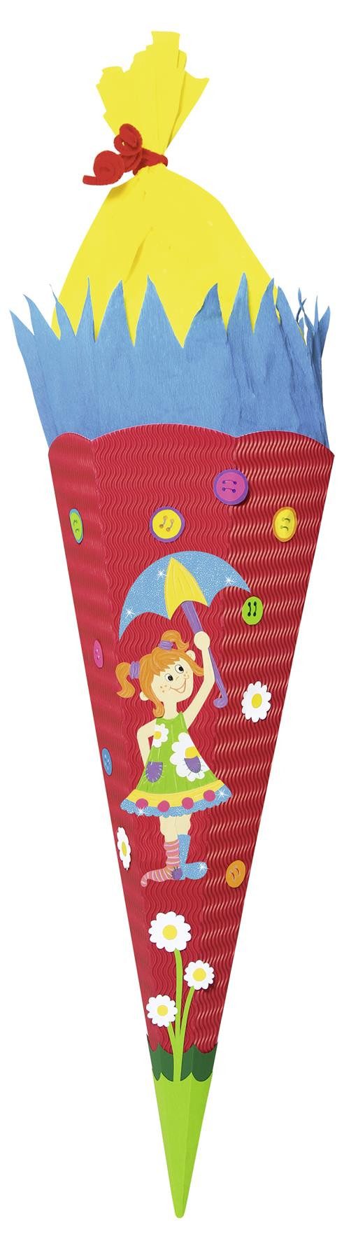 URSUS Schultüte URSUS Schultüten-Bastelset Paula - 68cm, Verschluss Krepp