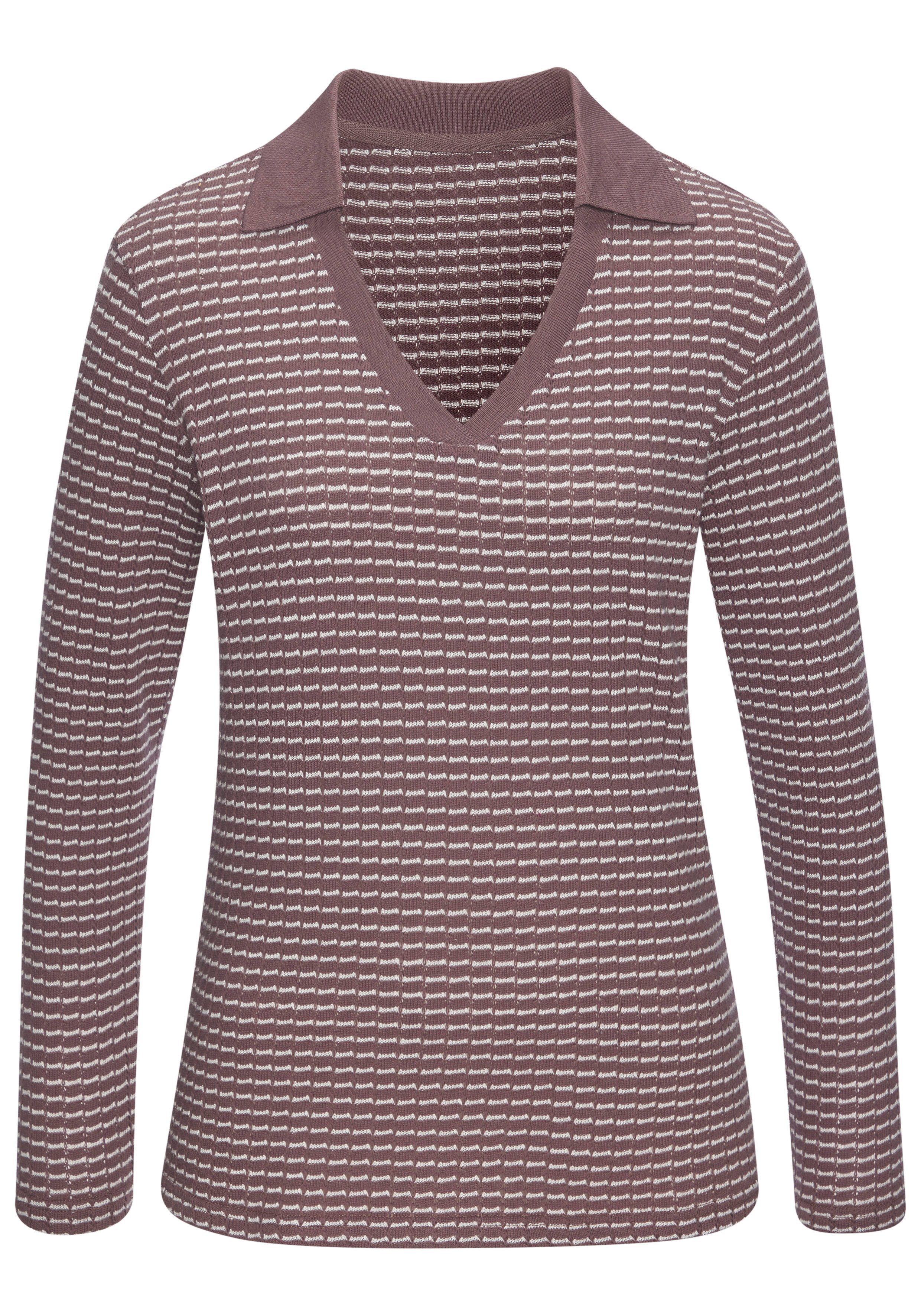 Vivance Langarm-Poloshirt aus strukturierter Strickqualität schöne Strick-Qualität. € 29,99