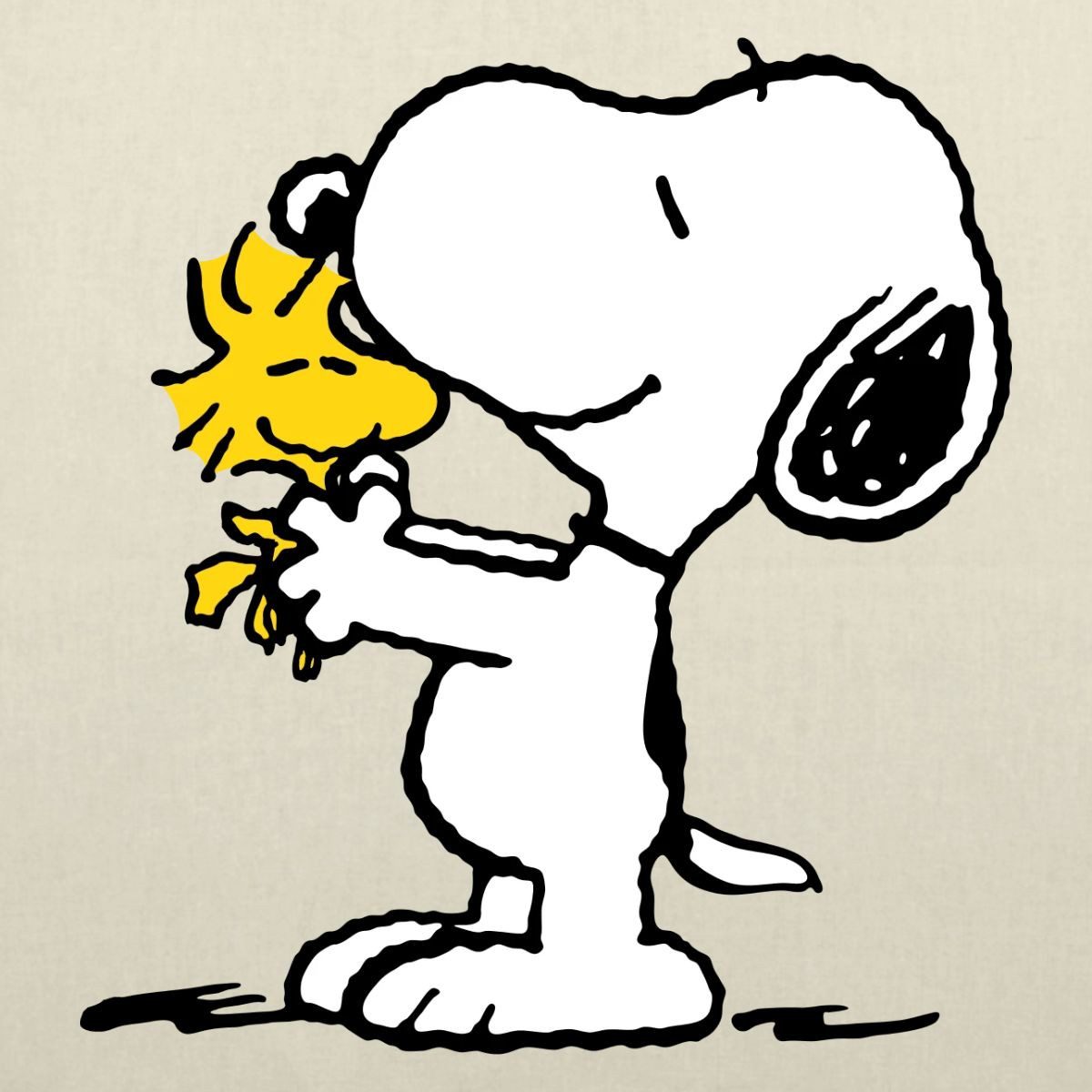 Spreadshirt Henkeltasche Peanuts Snoopy Und Woodstock Stoffbeutel (1-tlg)