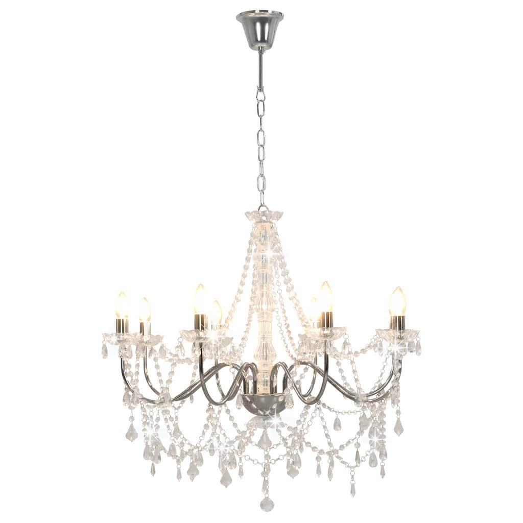 furnicato Kronleuchter Extravagante silberne Kronleuchter-Hängelampe 80x75 cm mit