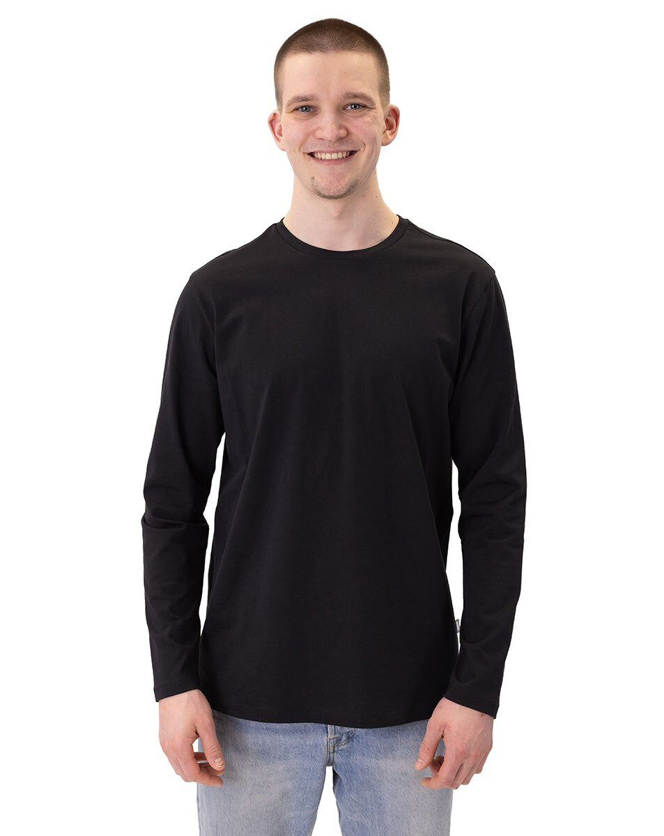 Jako Langarmshirt Organic (Freizeit, Bio-Baumwolle) schwarz Herren günstig online kaufen