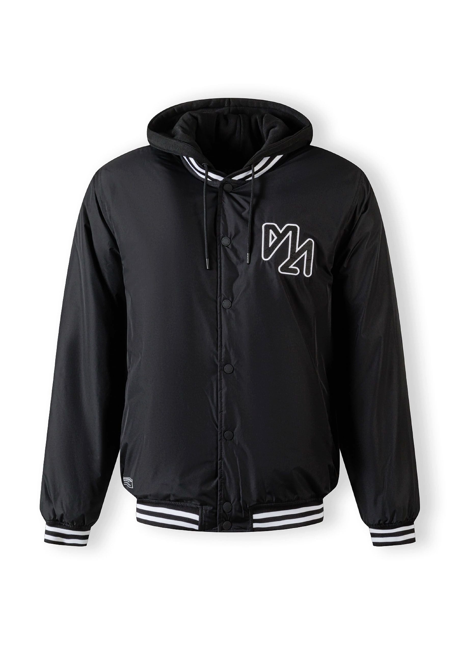 MINOTI Collegejacke für Herren mit abnehmbarer Kapuze Streifenbündchen
