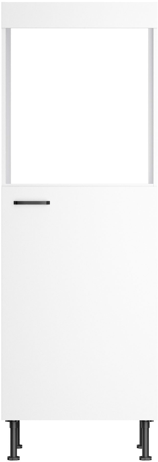 KOCHSTATION Backofenumbauschrank KS-Paula 60 cm breit, 176 cm hoch, mit 1 festen Blende, 1 Tür, 2 Einlegeböden