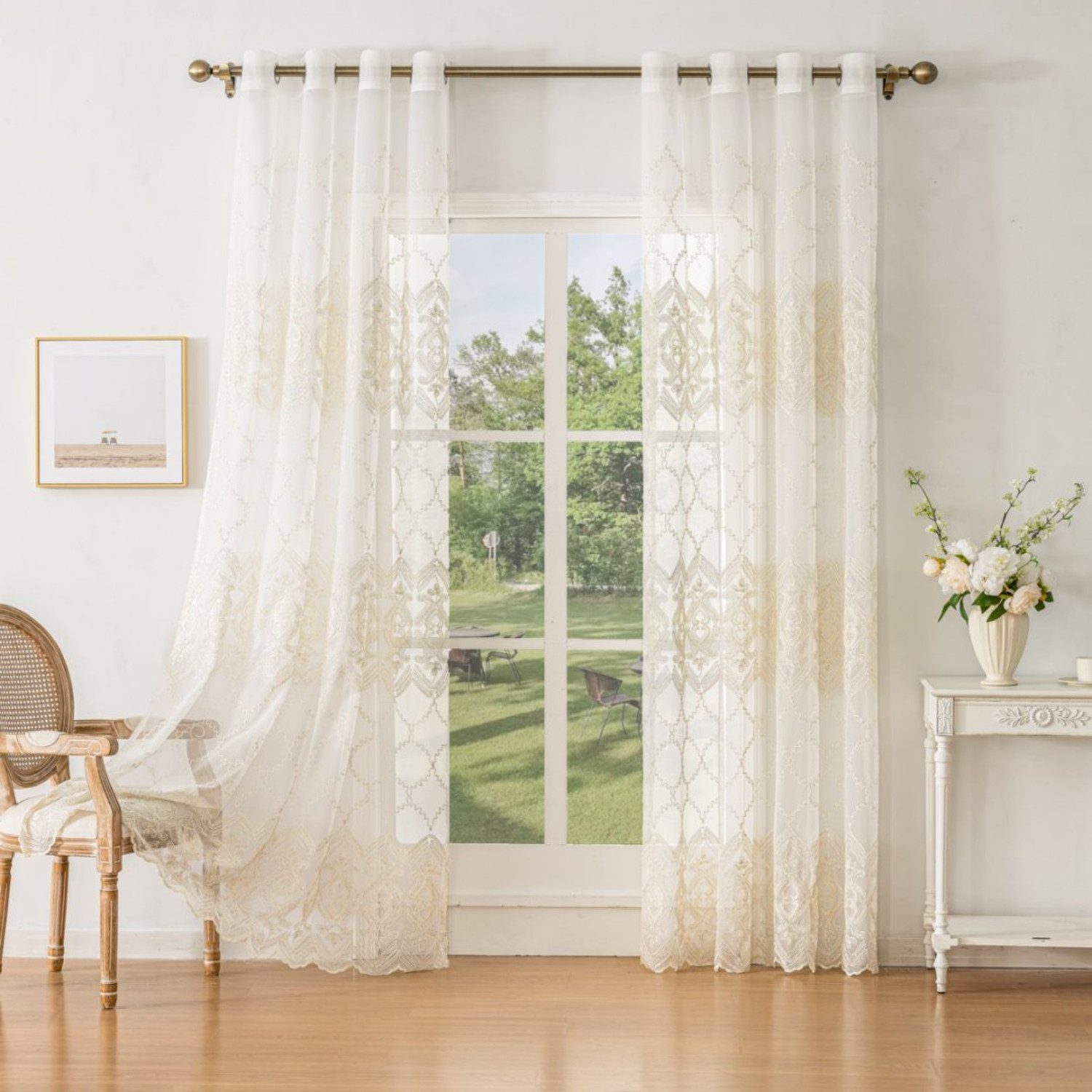 BYSURE Gardine, Ösen (2 St), bestickter günstig online kaufen