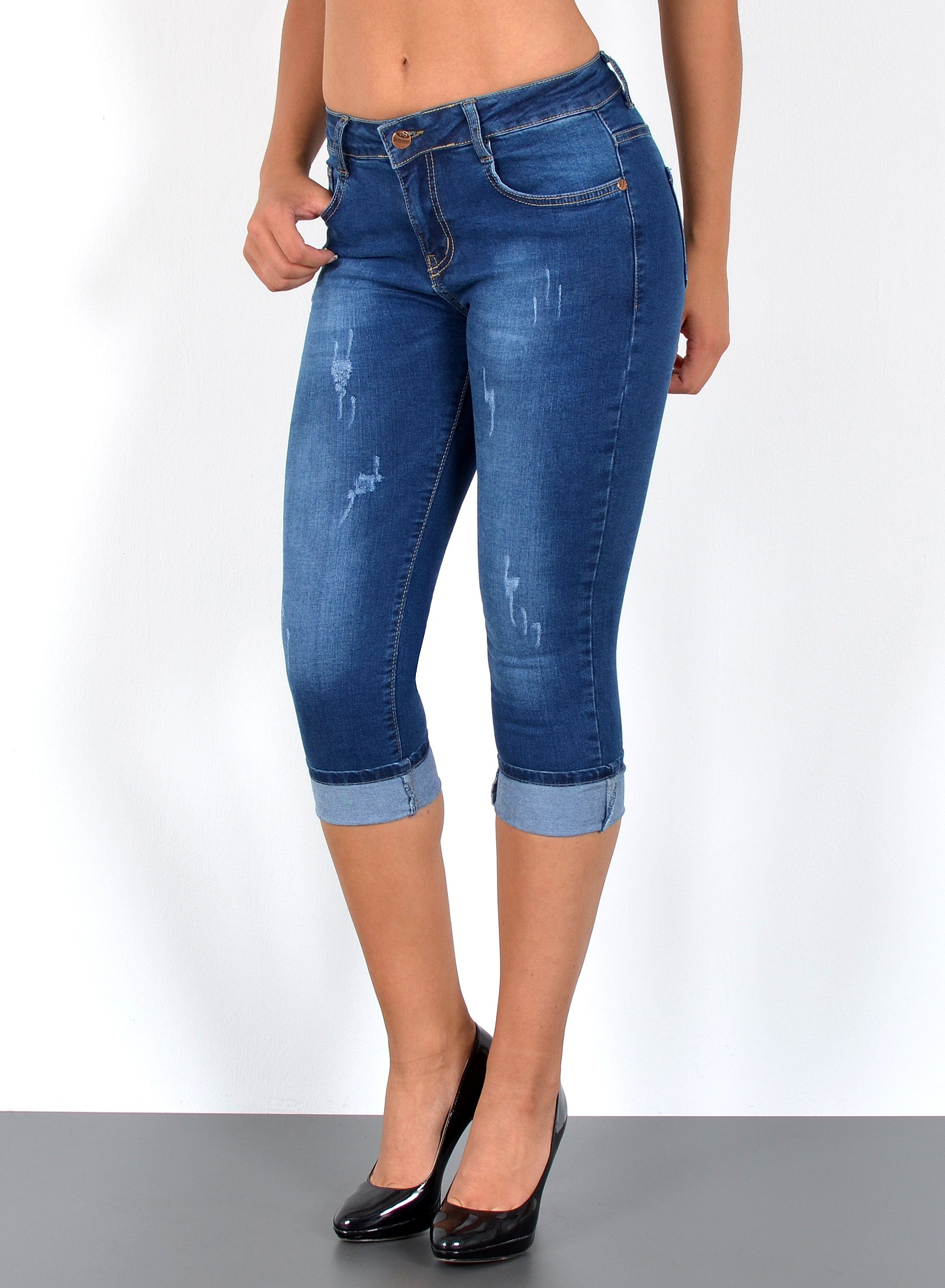 ESRA Caprijeans High Waist Capri Jeans günstig online kaufen