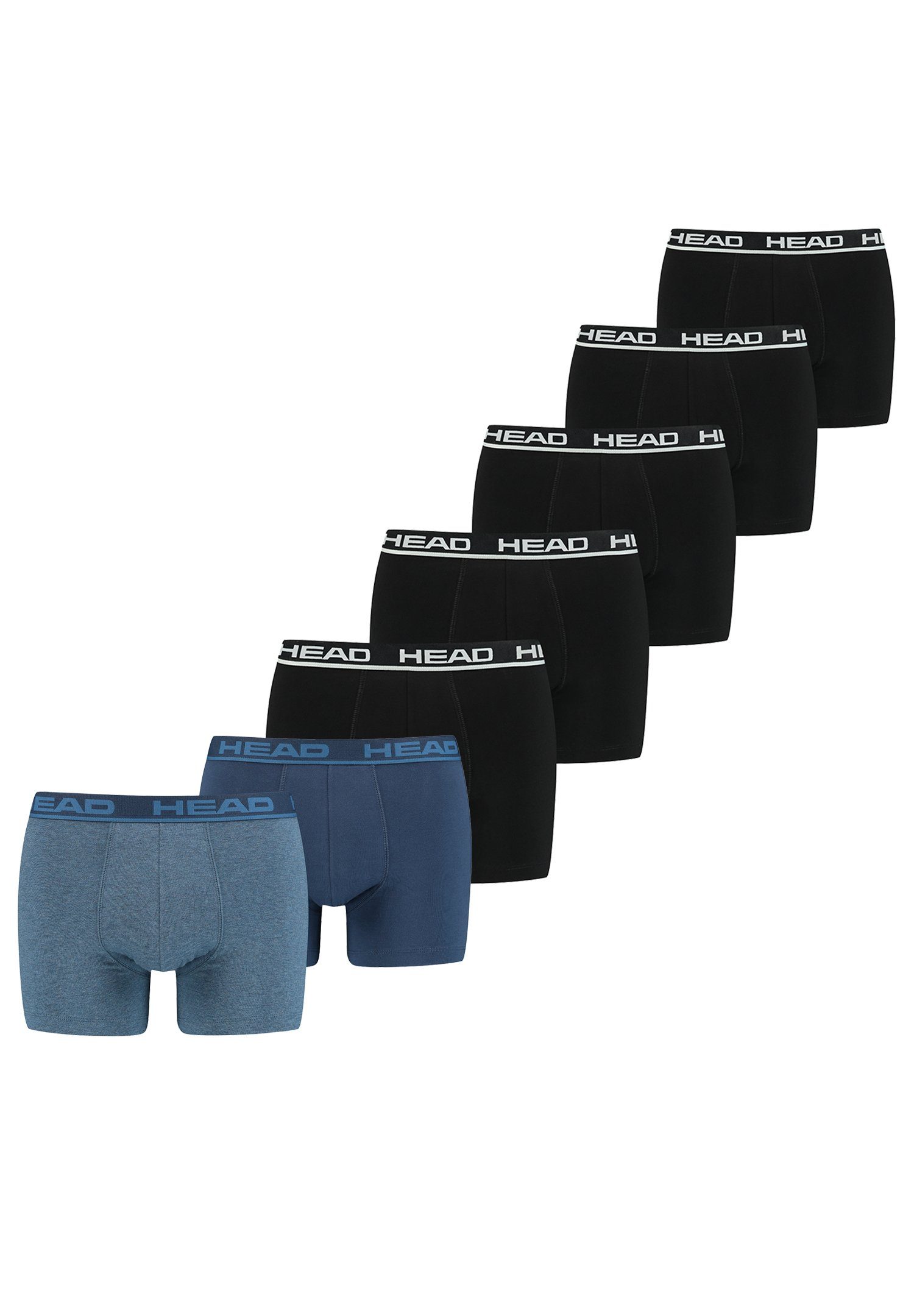 Head Boxershorts 7 er - Pack / 7-St., 008 Blue (Set, Black Boxer 7er-Pack)