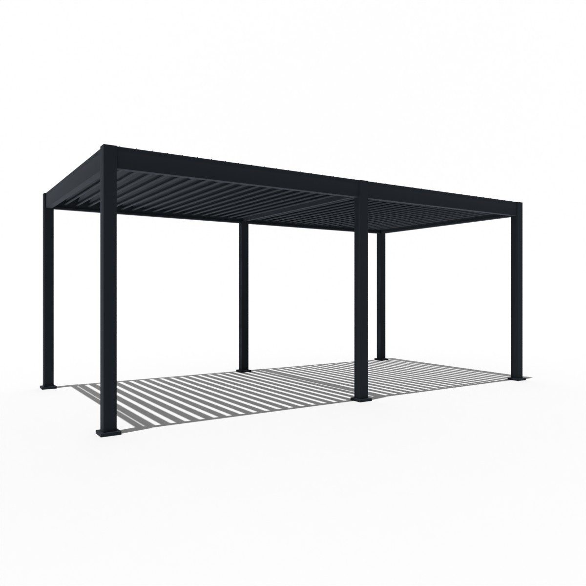 Weide Pergola Deluxe Elektrischer Pavillon Terrassenüberdachung Aluminium LED 3x6 M