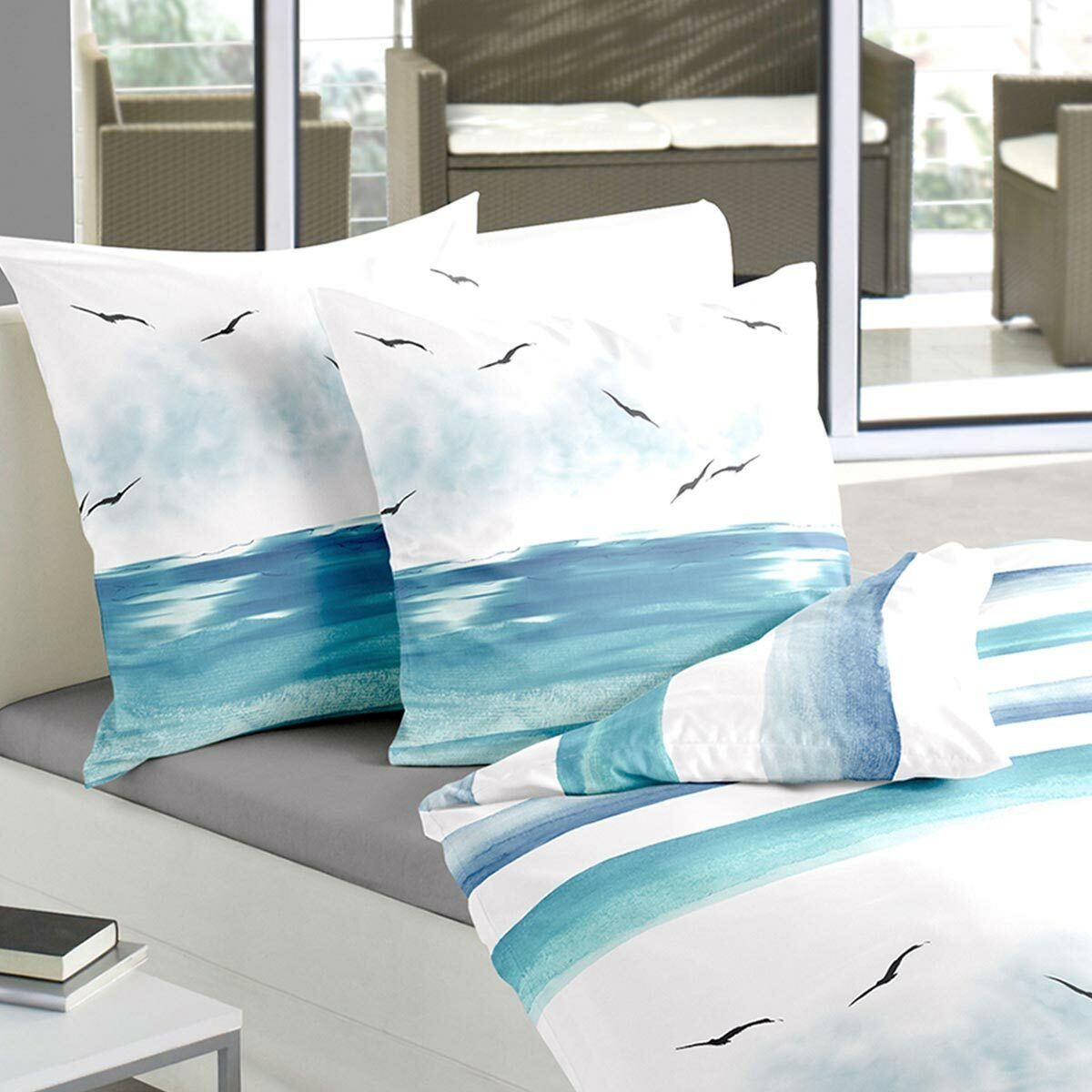 TRAUMSCHLAF Bettwäsche Küstenbrise, Biber, 2 teilig, hochwertige Biber Qual günstig online kaufen