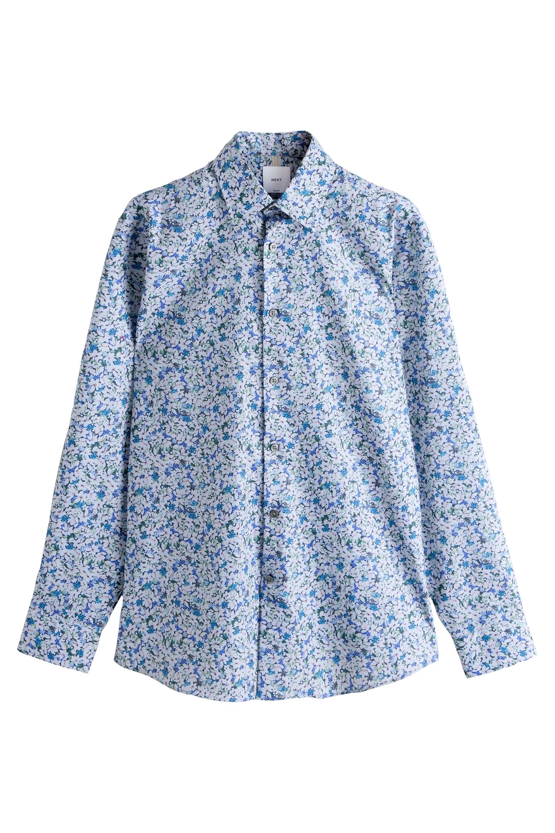 Langarmhemd Langärmeliges, elegantes Slim Fit Hemd